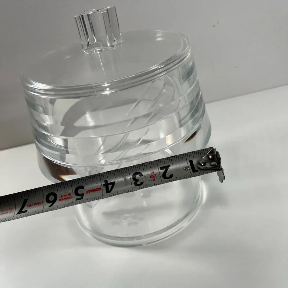 Complete Vintage Arch Alfio Di Bella Mid Century Modern Lucite Ice Bucket